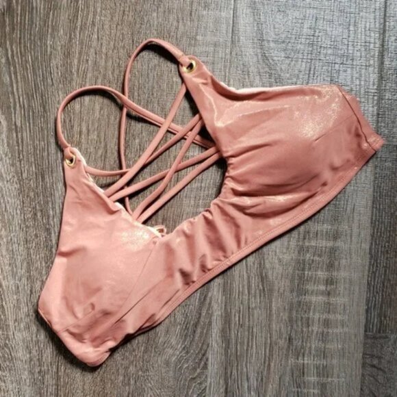 Mae Swimwear "Olivia" criss-cross front Bikini Top - Picture 3 of 4